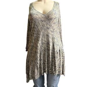 Avenue High-Low  Top Size 26/28 in Brown and Black Space Dye Vintage